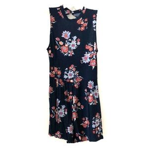 Floral Romper w/ cut-out back